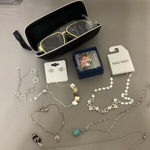 (Bundle # 18) Nine West Silver-Tone Mixed Necklace and Earrings and more